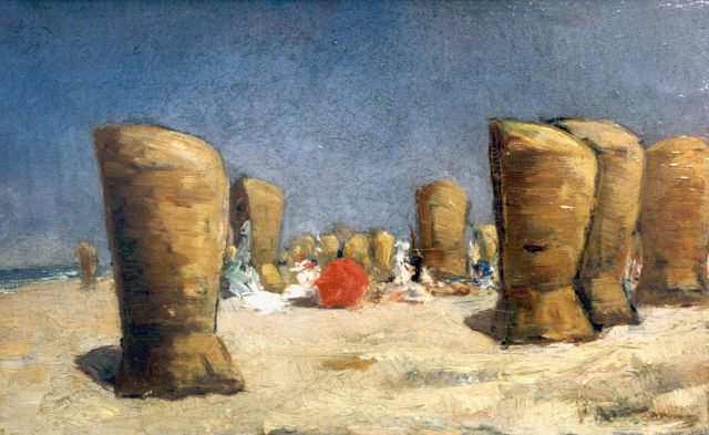 Floris Arntzenius | Strandgezicht, olieverf op doek, 17,5 x 28,4 cm, gesigneerd r.o.