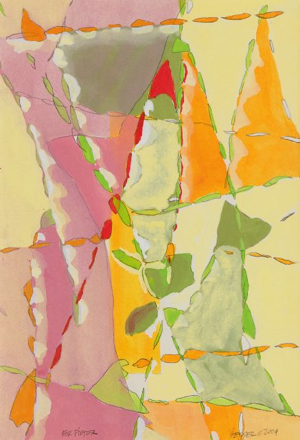 Carol Hepper | Untitled, potlood en aquarel op papier, 31,5 x 23,0 cm, gesigneerd r.o. en gedateerd 2004