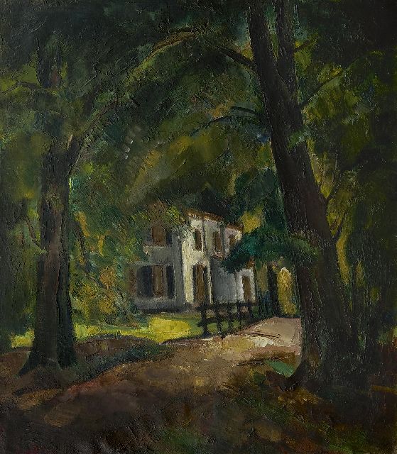 Arnout Colnot | De Oude Hof te Bergen, olieverf op doek, 80,4 x 70,5 cm, gesigneerd l.o.