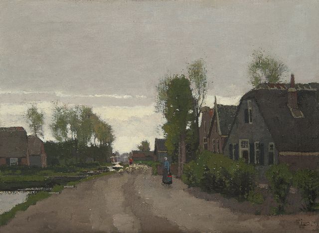 Derk Wiggers | Gezicht op Noorden, olieverf op doek, 48,9 x 65,3 cm, gesigneerd r.o.