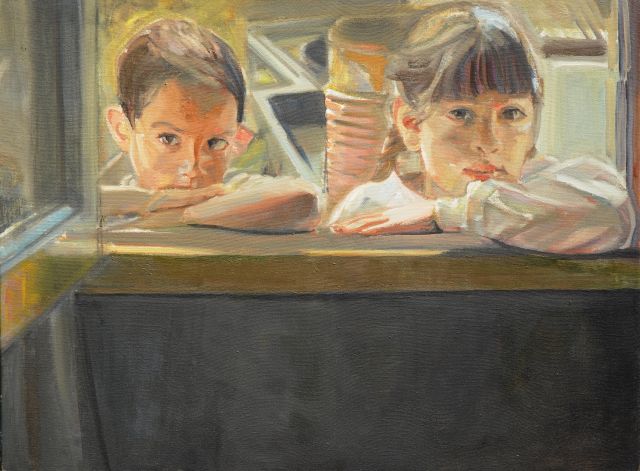 Daniel Kaplan | La Ventana (Het raam), olieverf op doek, 60,0 x 80,0 cm, gesigneerd verso en op doekomslag en gedateerd op doekomslag 2006