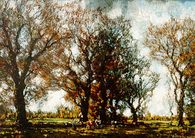 Arnold Gorter | Vordense beek bij herfst, olieverf op doek, 40,5 x 50,5 cm, gesigneerd r.o.