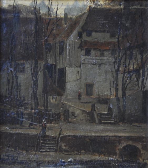 Theo Goedvriend | Zuid-Duits stadsgezicht, olieverf op paneel, 25,5 x 22,5 cm, gesigneerd l.o.