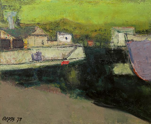 Wim Oepts | De haven van Sète, olieverf op doek, 38,1 x 46,2 cm, gesigneerd l.o. en gedateerd '75