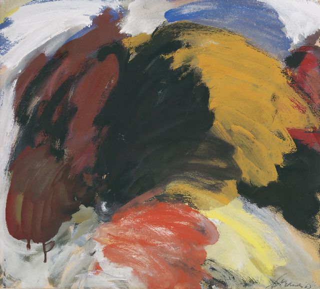 Brands E.A.M.  | Free movement, gouache op board 50,0 x 55,0 cm, gesigneerd r.o. en gedateerd '63