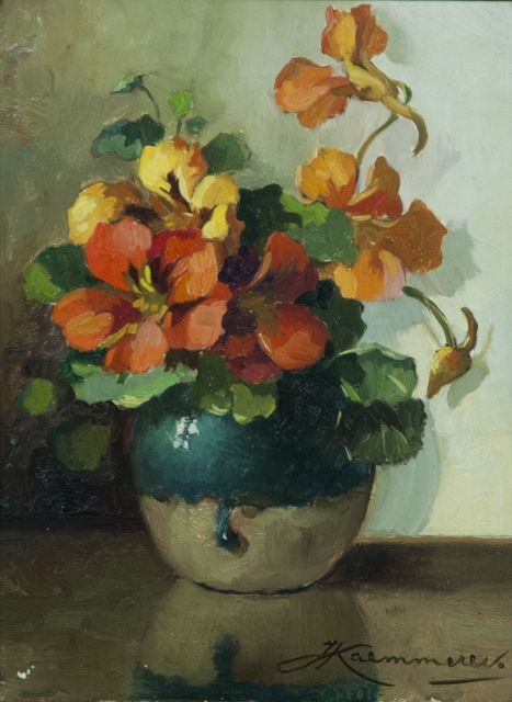 Johan Hendrik Kaemmerer | Oost-Indische kers, olieverf op doek, 24,1 x 18,4 cm, gesigneerd r.o.