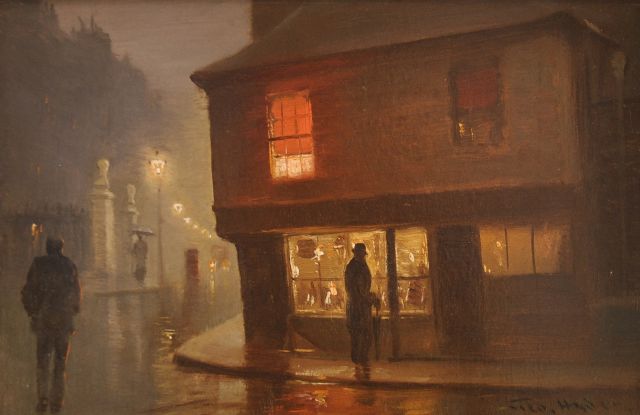 George Hyde-Pownall | The Old Curiosity Shop, Portsmouth Street, Londen, 15,2 x 23,2 cm, gesigneerd r.o. en verso