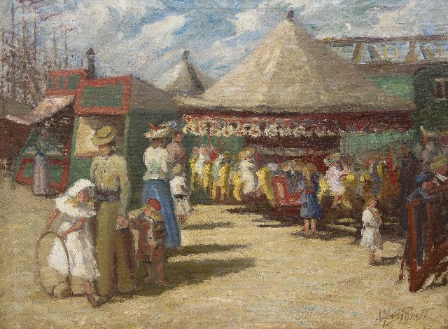 Alfons Proost | Op de kermis, olieverf op doek, 59,5 x 79,9 cm, gesigneerd r.o. en te dateren ca. 1905-1906