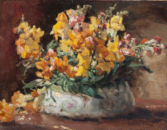 Evert Moll | Leeuwenbekjes, olieverf op paneel, 20,8 x 27,1 cm, gesigneerd l.o.