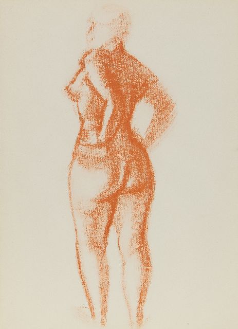 André Derain | Staand naakt, kleurenlitho op papier, 37,8 x 27,5 cm