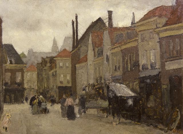 Floris Arntzenius | De Grote Markt in Den Haag, olieverf op doek op board, 45,2 x 60,8 cm