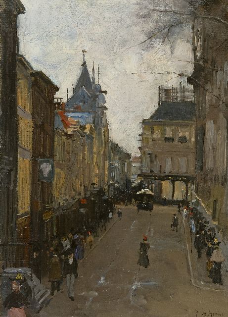 Floris Arntzenius | De Lange Poten, Den Haag, olieverf op doek, 50,0 x 37,0 cm, gesigneerd r.o.