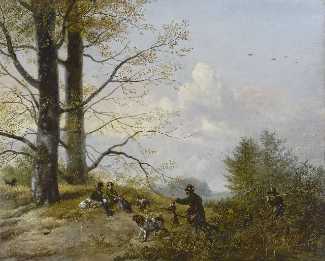 Pieter Gerardus van Os | Rust na de jacht, olieverf op doek, 79,9 x 98,5 cm, gesigneerd l.o. en gedateerd 1818