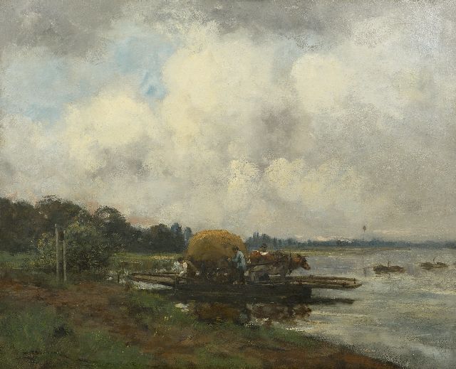 Willem George Frederik Jansen | De veerpont, olieverf op doek, 80,8 x 101,0 cm, gesigneerd l.o. en 1915