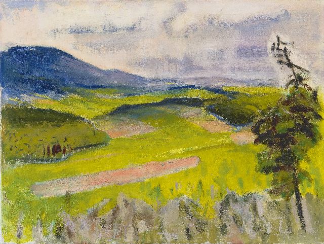 Jan Altink | Landschap in het Wesergebergte, olieverf op doek, 60,0 x 80,3 cm, te dateren ca. 1957