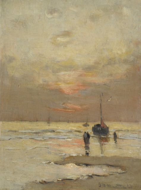 Morgenstjerne Munthe | Avondstemming, olieverf op schildersboard, 25,0 x 19,3 cm, gesigneerd r.o. en gedateerd '23