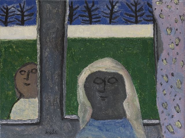 Roëde J.  | Binnen en buiten, olieverf op doek 44,7 x 60,1 cm, gesigneerd l.o.