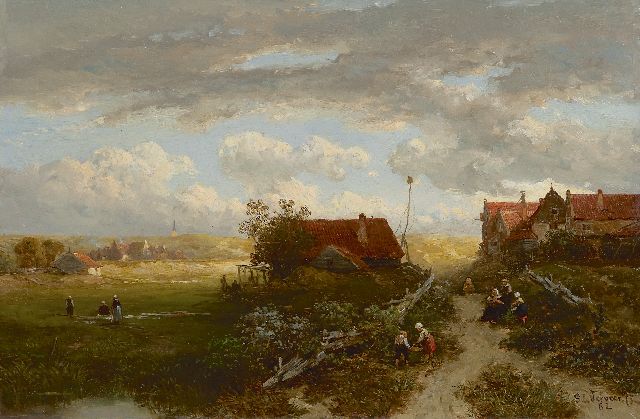 Verveer S.L.  | Achter de duinen, olieverf op paneel 23,8 x 36,0 cm, gesigneerd r.o. en gedateerd '62