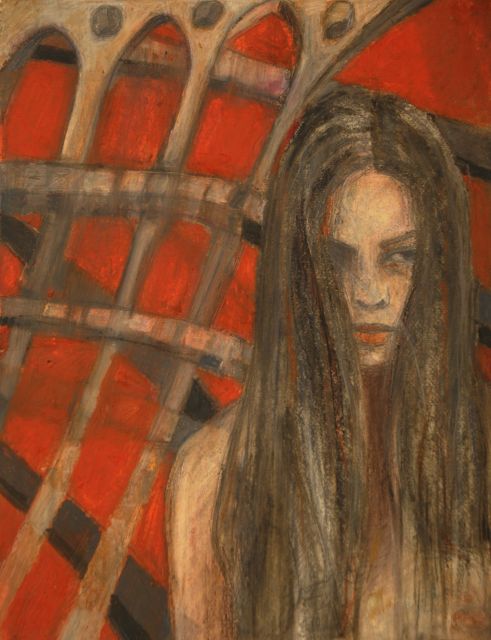 Liliana Desrets | Ni se te occura (Denk er niet eens aan), oliepastel op papier, 32,5 x 25,1 cm, gesigneerd l.o. met initiaal en r.o. voluit en gedateerd '10