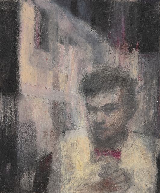 Liliana Desrets | Cuidate De Mi, oliepastel op papier, 17,1 x 14,2 cm, gesigneerd m.o. en verso op etiket en gedateerd '09