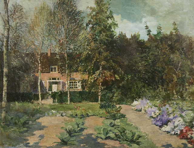 Gerbrand Frederik van Schagen | Landhuis in de zomer, olieverf op doek, 65,3 x 85,7 cm