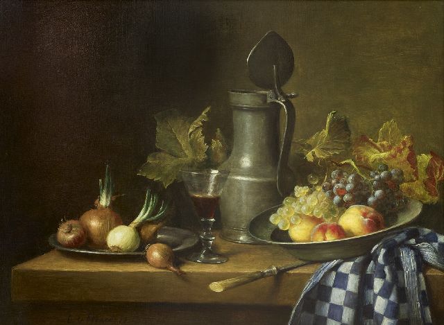 Mair C. le | Stilleven met gildebeker, olieverf op paneel 60,0 x 80,0 cm, gesigneerd l.o.