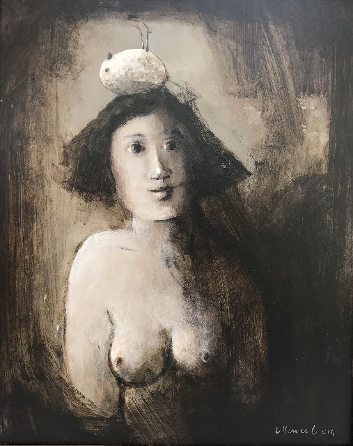 Evert van Hemert | Sweet memory, acryl op board, 49,5 x 40,0 cm, gesigneerd r.o. en gedateerd 014 [2014]