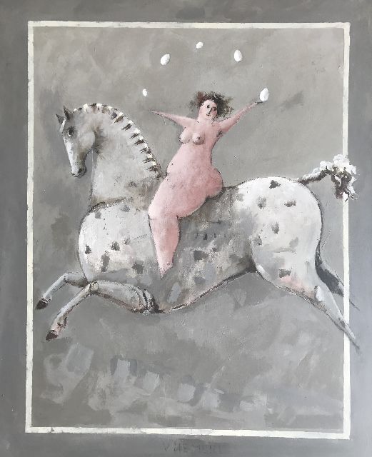 Evert van Hemert | Easterparade, acryl op doek, 124,7 x 99,2 cm, gesigneerd m.o.