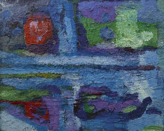 Gerrit Benner | Verdronken land, olieverf op doek, 80,3 x 100,0 cm, te dateren 1954