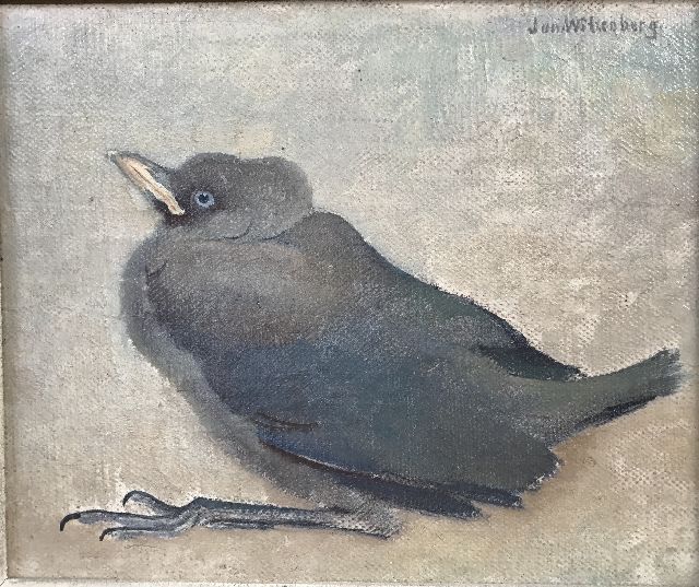 Wittenberg J.H.W.  | Jong wouwtje, olieverf op doek op paneel 16,0 x 19,5 cm, gesigneerd r.b.