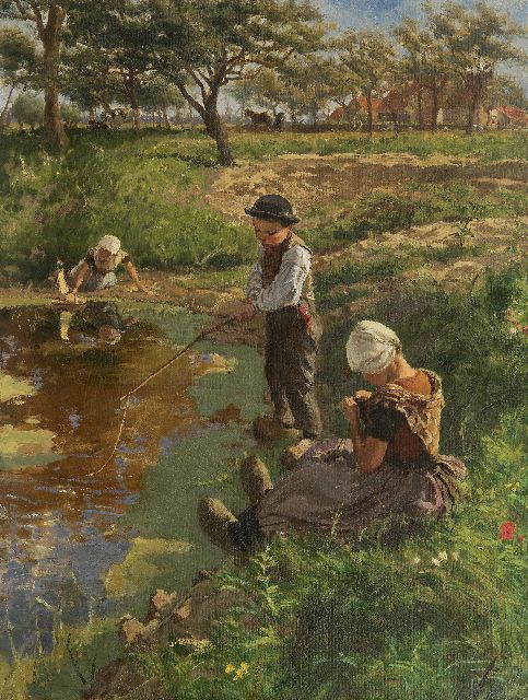 Hendrikus Matheus Horrix | De jonge visser, Zeeland, olieverf op doek, 75,8 x 58,0 cm, gesigneerd r.o.