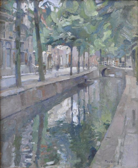 Pol Dom | De Oude Delft, olieverf op doek, 70,3 x 60,5 cm, gesigneerd r.o.