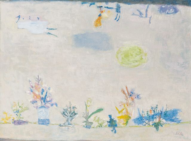 Roëde J.  | Ver en toch dichtbij, olieverf op doek 44,9 x 59,9 cm, gesigneerd r.o. en te dateren ca. 1956