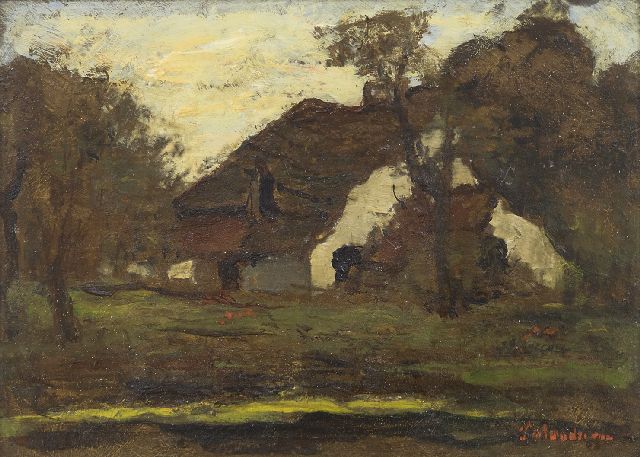 Frits Mondriaan | Boerderij, olieverf op paneel, 18,0 x 24,2 cm, gesigneerd r.o. en zonder lijst
