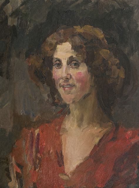 Isaac Israels | Portet van Sophie de Vries, olieverf op doek op board, 60,3 x 45,6 cm, gesigneerd l.o.