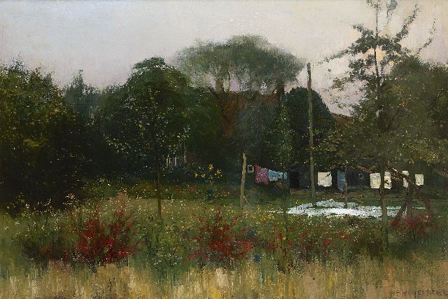 Herman Heijenbrock | Huize Fluos, woonhuis van de schilder in Blaricum, olieverf op doek, 64,5 x 94,7 cm, gesigneerd r.o.