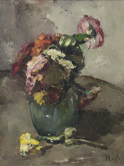 Moret C.S.A.  | Stilleven, olieverf op doek 40,0 x 30,4 cm, gesigneerd r.o.