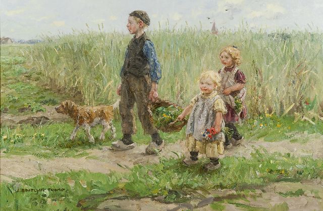 Jan Zoetelief Tromp | In het korenveld, Blaricum, olieverf op doek, 59,3 x 88,2 cm, gesigneerd l.o.