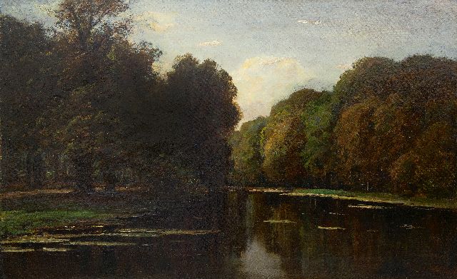 Mondriaan F.H.  | Vijver in het Haagse Bos, olieverf op doek 61,8 x 97,3 cm, gesigneerd r.o.