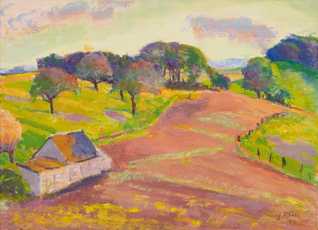 Jan Altink | Landschap in de Haute-Savoie, aquarel op papier, 55,5 x 75,8 cm, gesigneerd r.o. en gedateerd '63