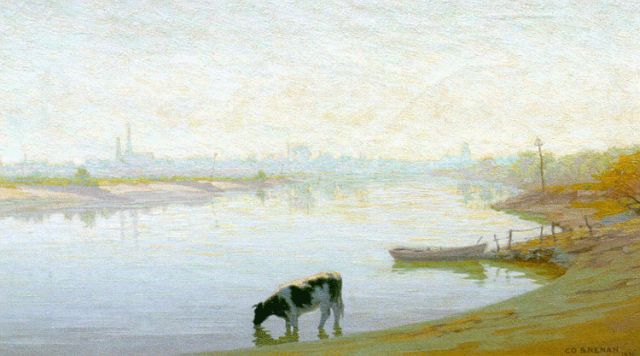 Co Breman | Septembermorgen, olieverf op doek, 41,0 x 70,0 cm, gesigneerd r.o. en gedateerd 1933