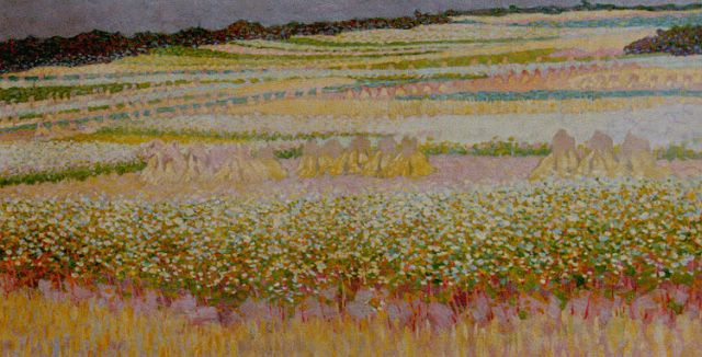 Co Breman | Landschap bij Blaricum, olieverf op doek, 29,0 x 53,0 cm