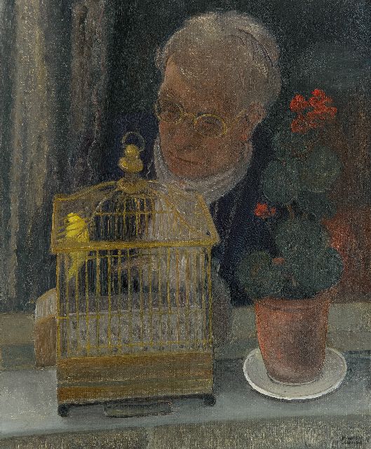 Harmen Meurs | Haar pietje, olieverf op doek, 55,3 x 46,1 cm, gesigneerd r.o. en gedateerd '30