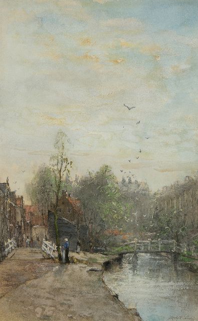 Mastenbroek J.H. van | Dorpsgezicht, aquarel op papier 51,0 x 32,2 cm, gesigneerd r.o. en gedateerd '97
