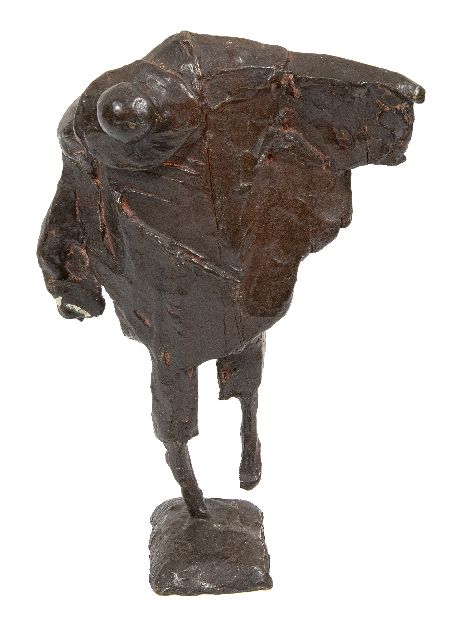 Claus E.  | Pierrot van de Commedia dell'arte, brons 36,0 x 24,0 cm, gesigneerd op de basis