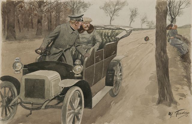 Max Flashar | Maar dat is mijn vrouw!, aquarel en gouache op papier, 42,2 x 62,5 cm, gesigneerd r.o. en gedateerd r.o. '10 en verso 22 Sept.1910