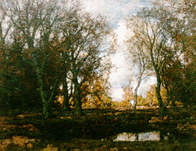 Arnold Gorter | Vordense beek in een herfstlandschap, olieverf op doek, 75,5 x 95,5 cm, gesigneerd r.o.