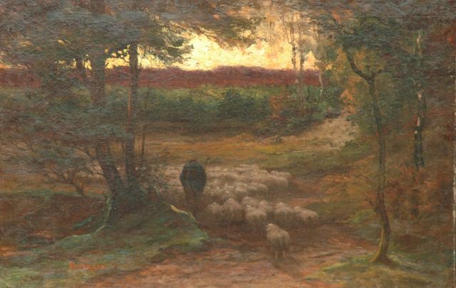 Wilhelm Christiaan Constant Bleckmann | Lentenevel, olieverf op doek, 54,0 x 83,5 cm, gesigneerd l.o.
