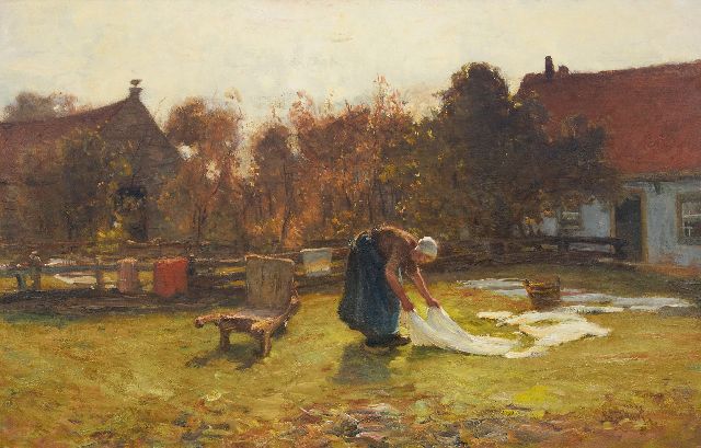 Bernard Blommers | Het bleken van de was, olieverf op doek, 58,7 x 91,6 cm, gesigneerd r.o.