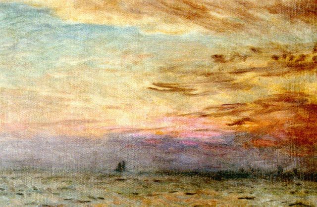 Willem Bastiaan Tholen | Gezicht op de Zuiderzee, olieverf op doek op paneel, 25,7 x 37,5 cm, gedateerd '30